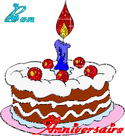 Gif animé bon anniversaire gateau
